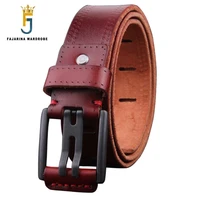 fajarina quality pure cowhide real genuine mens retro belt men clasp buckle belts for men leather 38mm width casual n17fj171