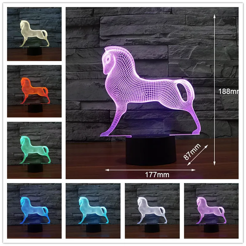 Новинка ПВХ 3d лампа пластиковый ночник для детской спальни светильник с