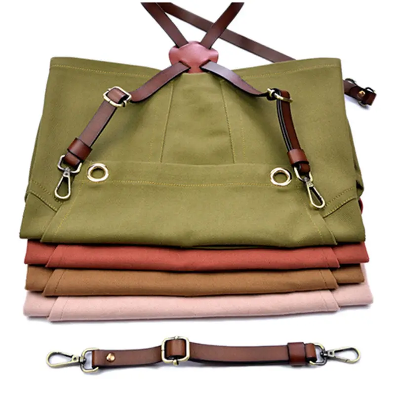 Длинный хлопковый фартук повязки из бычьей кожи бариста Кондитерская униформа