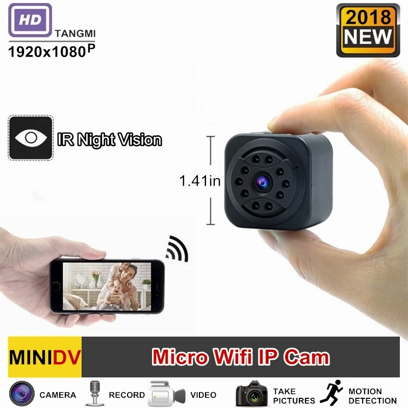 1080P HD Новый 2018 беспроводной wi fi IP мини камера ночное видение с обнаружения