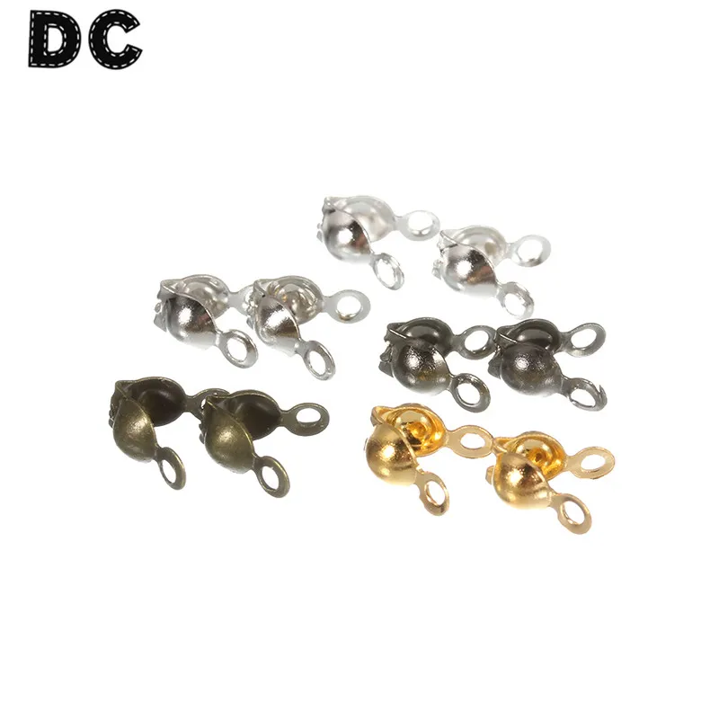 DC 200 шт./лот античный бронзовый серебристый родиевый золотой цвет цепь из шариков