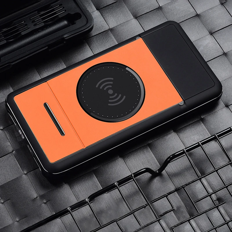 10000 мАч Внешний аккумулятор цифровой дисплей подставка Беспроводная зарядка