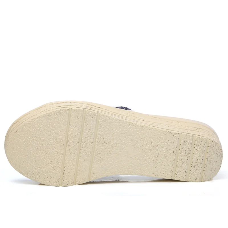 Женские шлепанцы на танкетке EOFK блестящие платформе лето 2018|Тапочки| |