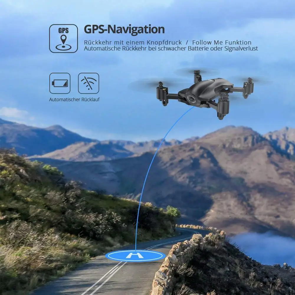 2 батарейки типа Квадрокоптер Holytone165 складной GPS Дрон 5G 2K HD Камера Tap Fly круг