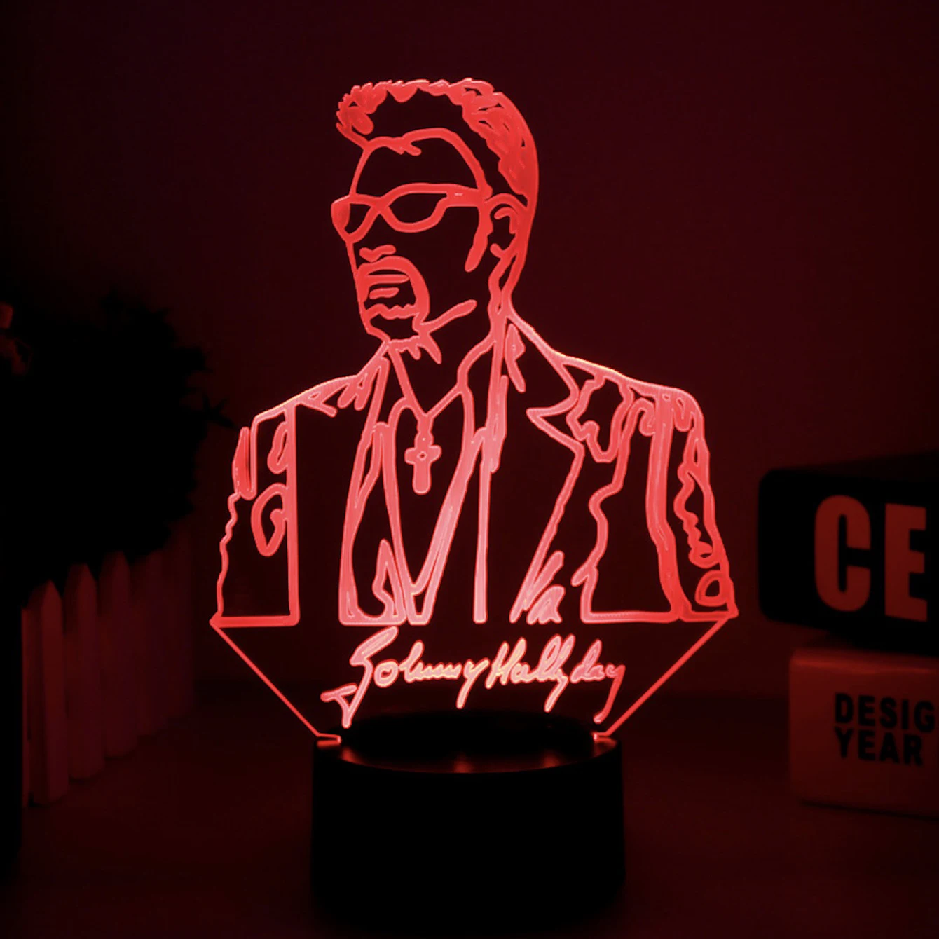 Прикроватный светодиодный светильник с 3D подсветкой и usb-сенсорным экраном, 7 цветов RGB, сменный настольный ночник, декоративный светильник для детей-певиц