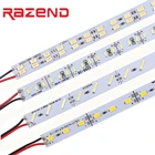 СВЕТОДИОДНАЯ лента SMD 70204014, Жесткая алюминиевая, 10 шт.лот, 12 В, 50 см, 36 светодиодов, 72 светодиода, холодный белый свет