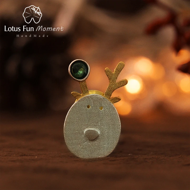 Lotus Fun Moment Настоящее серебро 925 пробы натуральный турмалин ручная работа модные