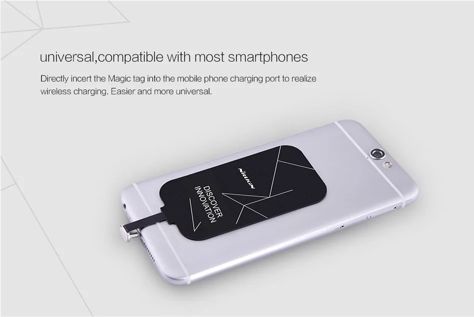 NILLKIN Qi Беспроводное зарядное устройство приемник для iPhone 7 6 6s 5 Micro usb type C беспроводной зарядный разъем для samsung Xiaomi huawei