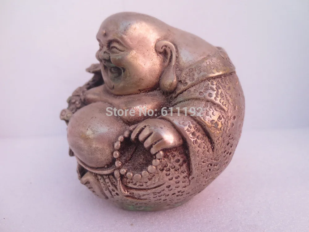 Азиатский тибетский серебряный ручной резной буддизм злые духи счастливый будда