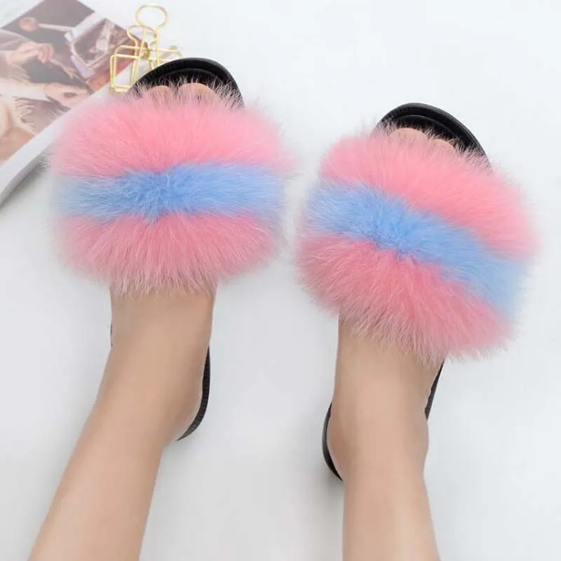 Шлёпанцы с мехом LU женские модные стильные шлепанцы сезон весна-осень-зима