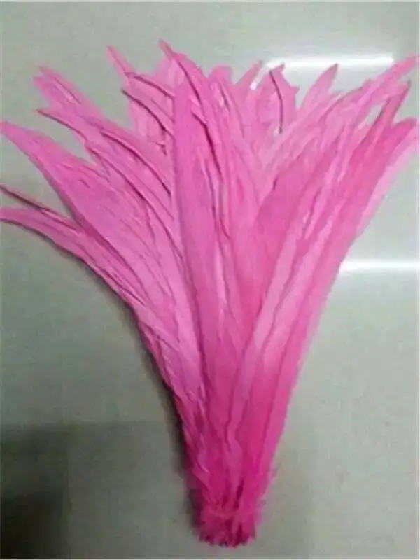 pink 50 шт. высокое качество натуральный петух перо окрашенный для DIY Свадебная вечеринка головные уборы аксессуары карнавал Декор 12-14 дюймов/30-35 см - Цвет: pink