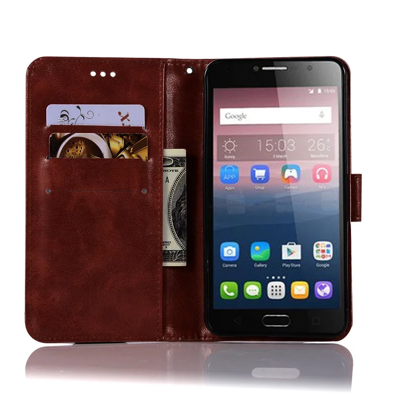 Для Alcatel Pop 4 Plus чехол заклепки портмоне из искусственной кожи (полиуретан) с