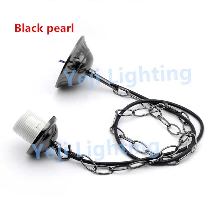Black pearl Потолочный навес с цепным кабелем провод шнур набор E27 держатель лампы edison для люстры подвесной светильник Светодиодные лампы аксессуары для освещения - Цвет: Black pearl