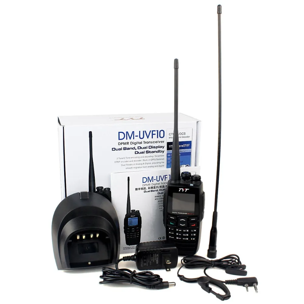 2 шт./лот DMR цифровой TYT DM-UVF10 портативная рация Двухдиапазонная УФ 136-174/400-470 МГц 5 Вт Мощность двухстороннее радио для безопасности