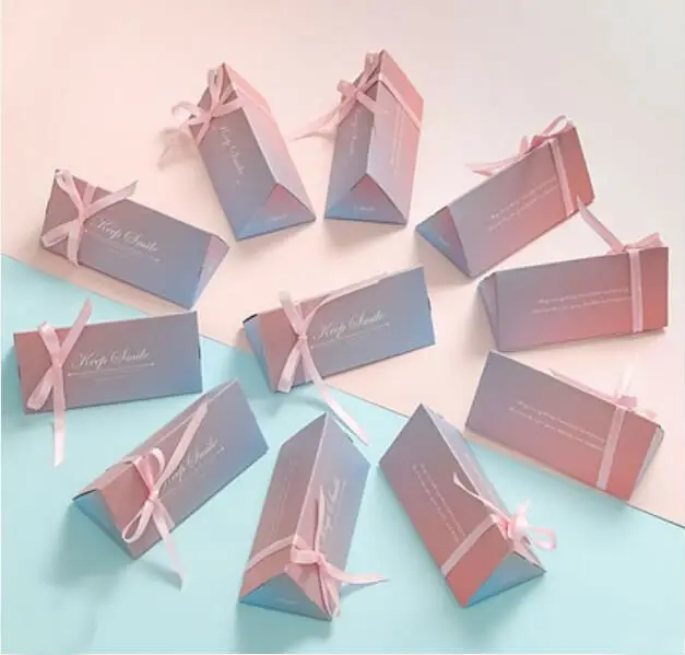 Розовый 60 шт. розовый "Keep Smile" Свадебный сувенир коробка для сладостей Bomboniera giveaways коробка, коробка с шоколадом аксессуары для вечеринки подарок коробка - Цвет: Розовый