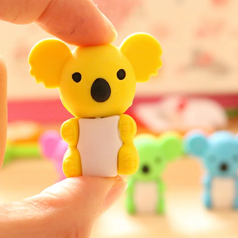 2 шт. милый мультфильм коала моделирование ластик резиновый Kawaii студентов