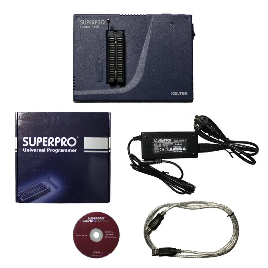 Хорошие отзывы оригинальный Xeltek USB Superpro 610P программатор с 13 шт. адаптеров |