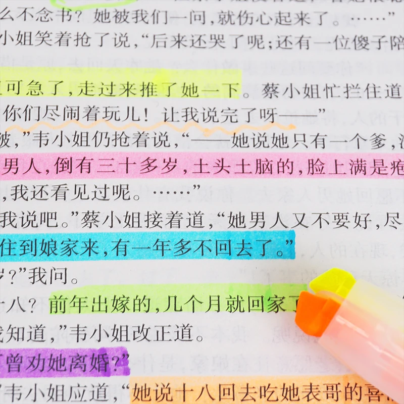 JIANWU 5 шт./компл. оригинальная флуоресцентная ручка с двойной головкой 6 цветов