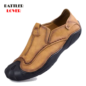 Мужские мокасины из натуральной кожи, Повседневные слипоны на плоской подошве, водонепроницаемые мокасины для взрослых, 2018