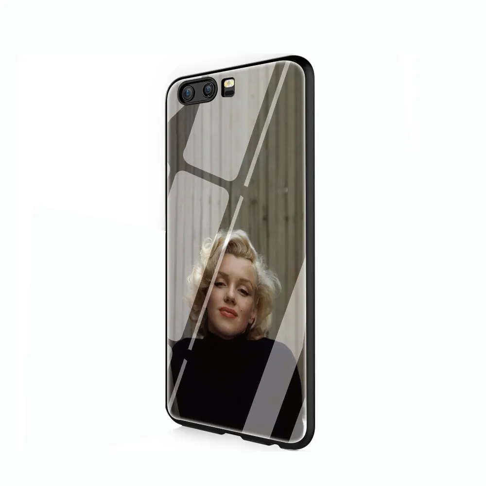 G7 Мэрилин Монро с кошкой прекрасный закаленное стекло чехол для huawei P10 P20 P30 mate 20 Honor 9 10 Lite Pro 7A 8X P Smart - Цвет: G7