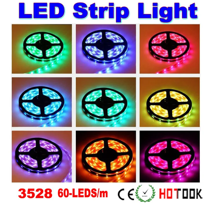 Светодиодная лента 5 м цвета: красный зеленый синий белый 2835 12 В|adapt picture|rgb hdrgb switch |