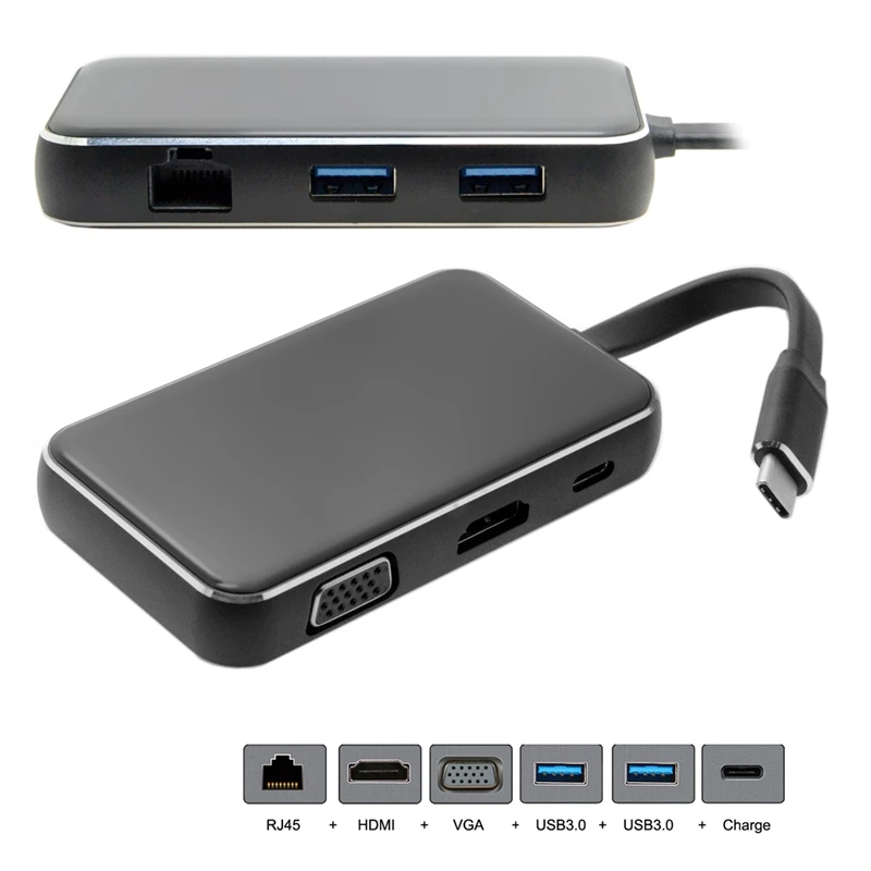 USB C 3 1 type к HDMI и VGA концентратор OTG Ethnernet зарядный адаптер док станции для нового