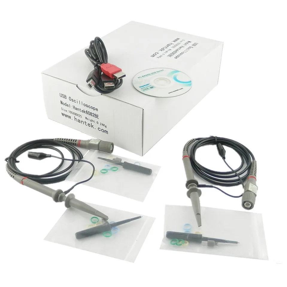 6082BE Hantek автомобильный Осциллограф USB 2 канала 250 Мвыб/с цифровой осциллограф 80 МГц