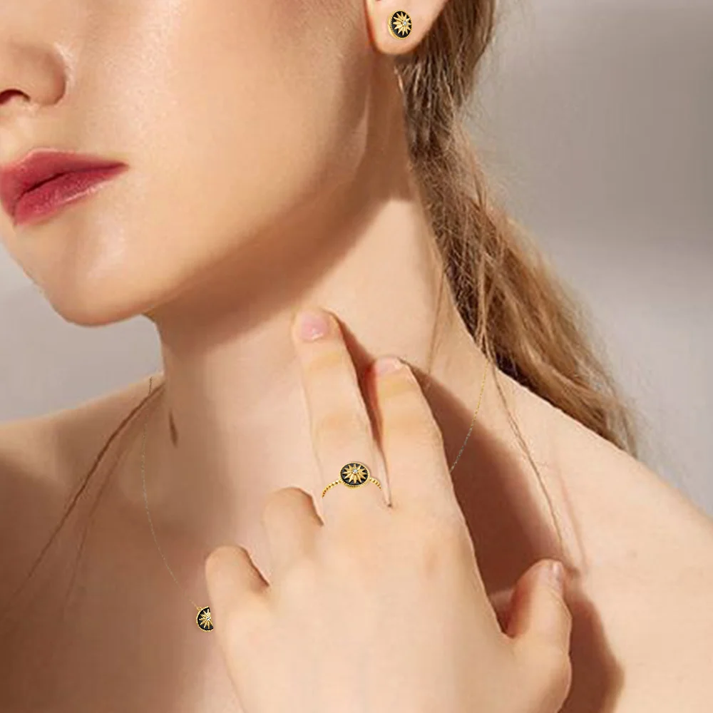 Комплект из колье серёг и браслета серебра 925 пробы|Ювелирные наборы| |