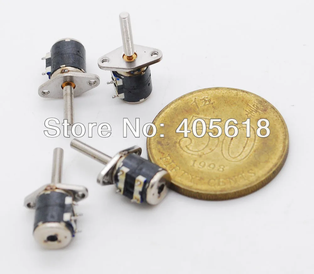 Миниатюрный шаговый электродвигатель 4 провода 10 шт (диаметр 6 мм высота 8 мм) |