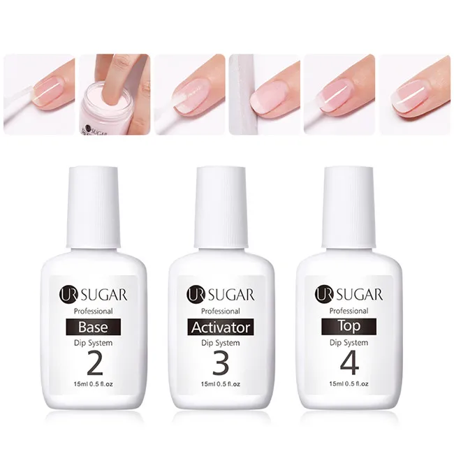 Base Activator Top UR сахар 15 мл погружением ногтей порошок Системы жидкости Clear Base активатор Top ногтей Dip Системы жидкости Нет необходимости Ультрафиолетовая лампа для маникюра - Цвет: Base Activator Top