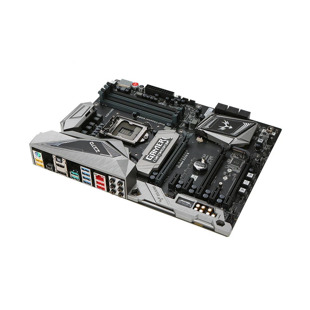 Цветная материнская плата iGame Vulcan X Intel Z370 LGA 1151 DDR4 SATA 6 ГБ/сек. материнская плата по стандарту ATX материнская плата 2 M.2 фронтальная USB3.0 2-Way SLI Pro Gaming