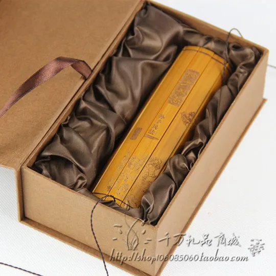 Двуязычная Классическая бамбуковая прокрутка известная книга искусства войны