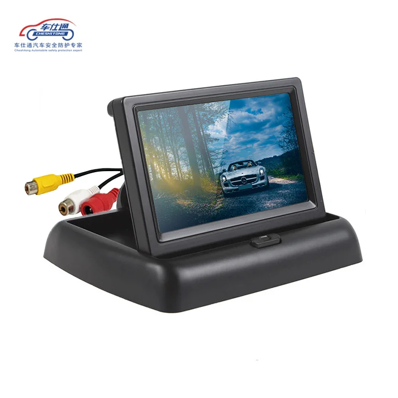 Складной ЖК монитор для парковки автомобиля 4 3 дюйма зеркало заднего вида