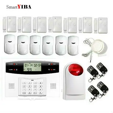 

Система охранной сигнализации SmartYIBA, система охранной сигнализации для дома, GSM, Противоугонный детектор, домашняя сигнализация со стробоск...