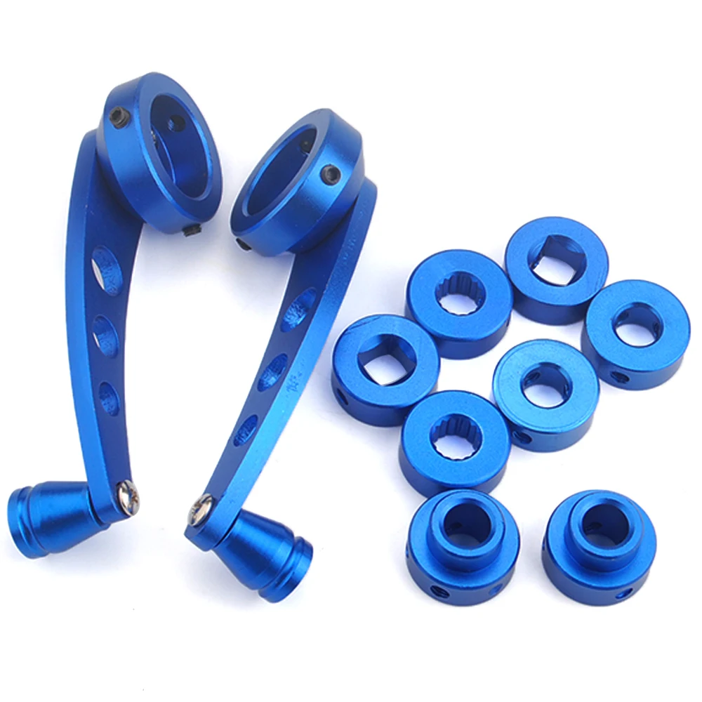 1 Pair Aluminium Auto Car Window Winders Glass Door Cranks Left Right Handles Blue Fit For Universal Styling Accessories | Автомобили и