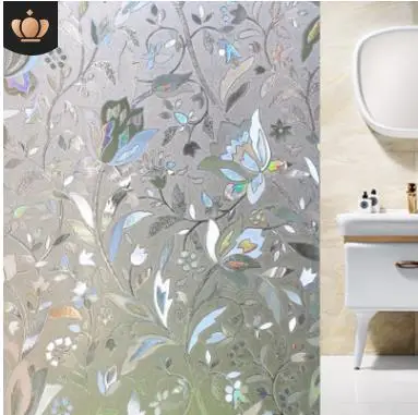 Статическая безклеевая стеклянная пленка 3d декоративная наклейка на окна