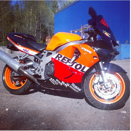 Мотоцикл обтекатель комплект для HONDA CBR900RR 919 98 99 CBR 900RR 1998 1999 CBR900 красный оранжевый ABS Обтекатели набор+ подарки HJ04