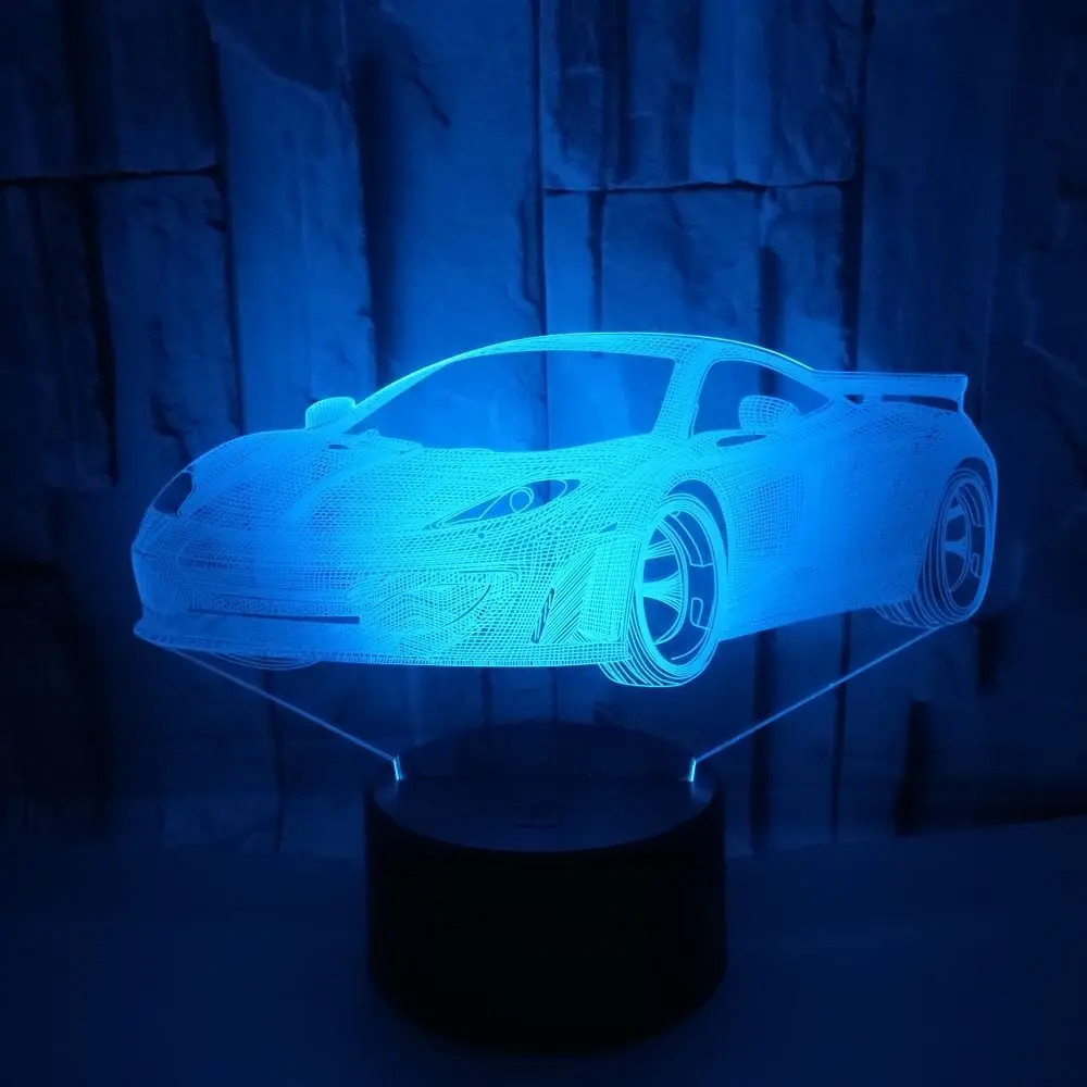 Распродажа новых автомобилей Цветной яркий 3d свет с дистанционным сенсорным