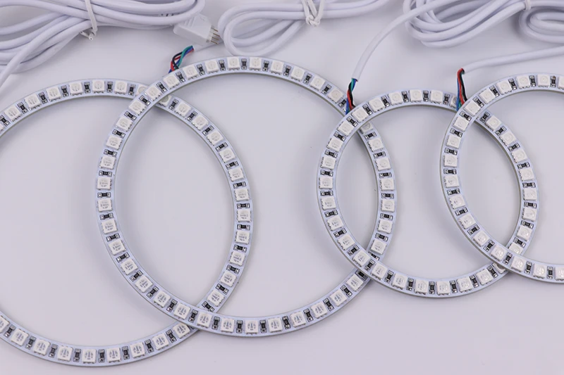 Многоцветная фара RGB светодиодный angel eyes Halo Ring Eye DRL RF пульт дистанционного управления для Porsche Cayenne 957 2007 2008 2009 аксессуары