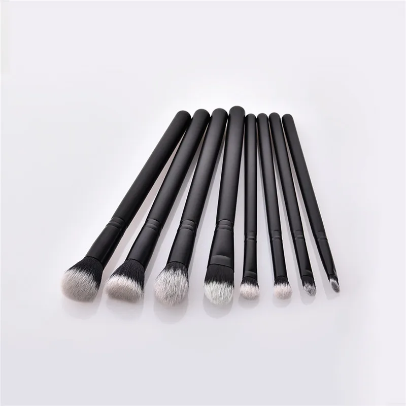 Черный набор кистей для макияжа 8 шт синтетические кисти век Фонд Mix Красота
