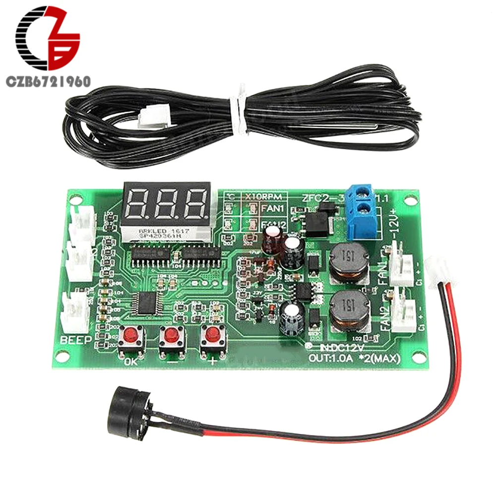 DC 12V Напряжение регулятор 2CH ШИМ цифровой контроллер скорости двигателя