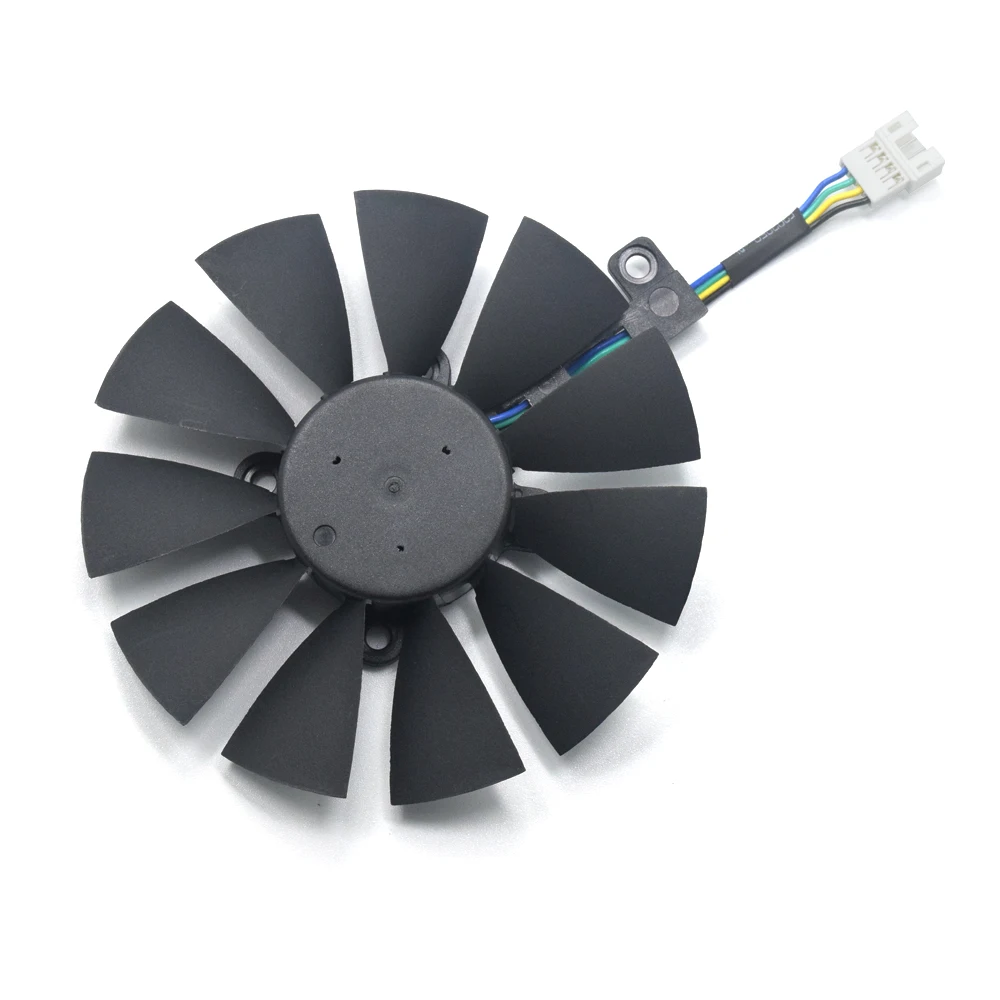Новинка 87 мм Everflow T129215SU 4 контактный проводной охлаждающий вентилятор для ASUS R9 390X