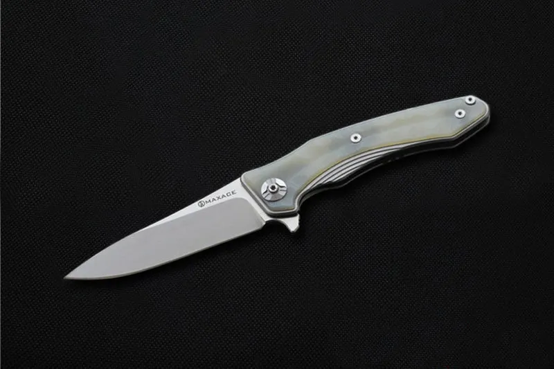 Jade MAXACE ZEALOT Складной нож 440C Лезвие G10 Ручка острый открытый кемпинг охотничий нож выживания Ножи охотничьи карманный тактический EDC knife - Цвет: Jade