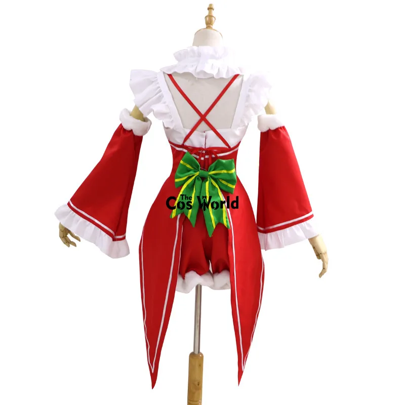 Рождественский костюм Re Zero Kara Hajimeru Isekai Seikatsu REM Remu RAM u топ без рукавов платье шорты