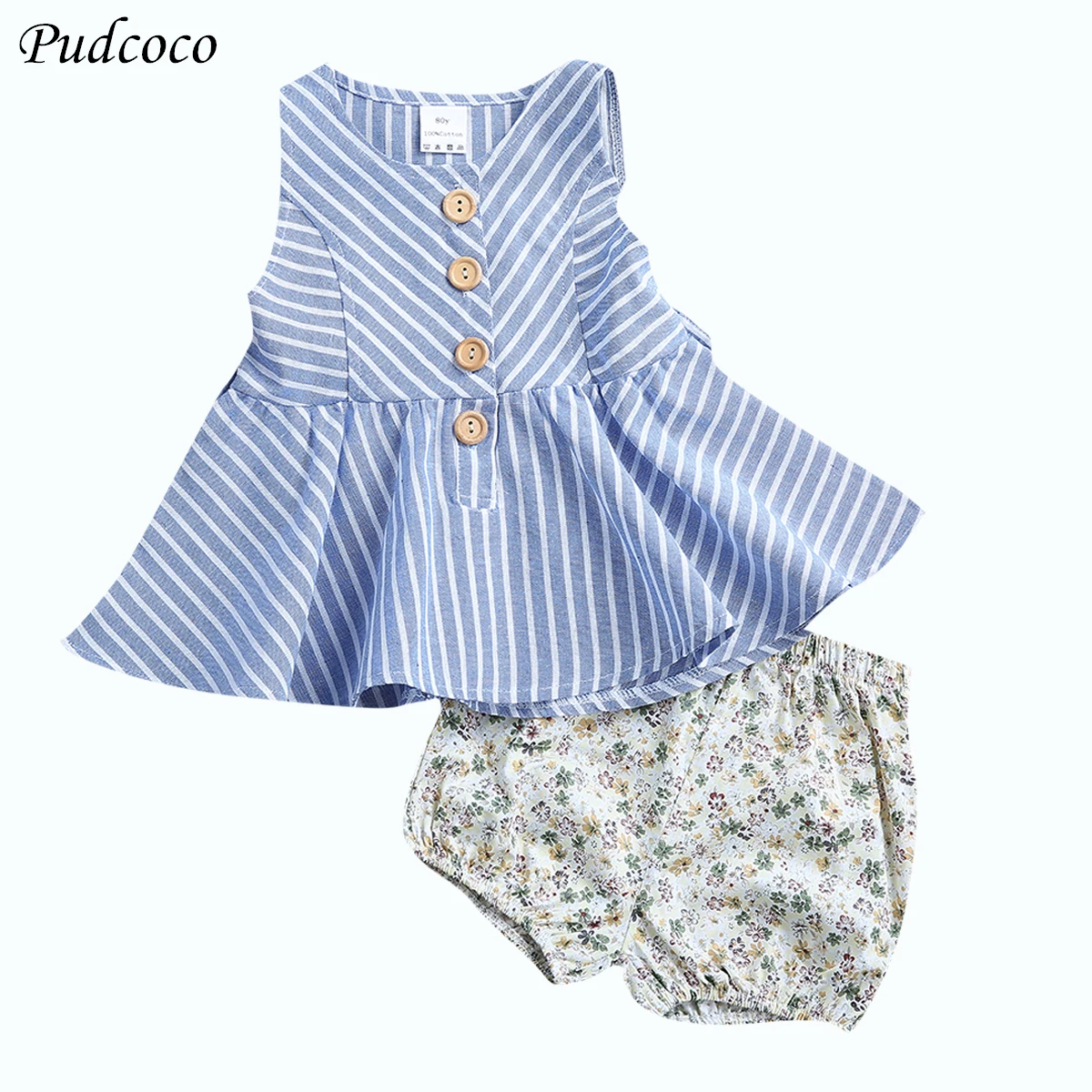 Комплект из 2 предметов в полоску одежда для малышей топы новорожденных девочек +