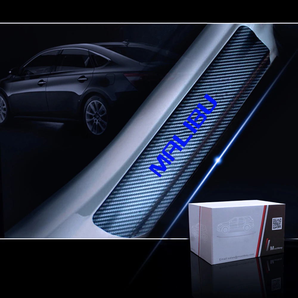 Для Chevrolet MALIBU Накладка на порог двери автомобиля порога приветствуется наклейка на педаль s накладка из углеродного волокна наклейка 4 шт. автомобильный Стайлинг