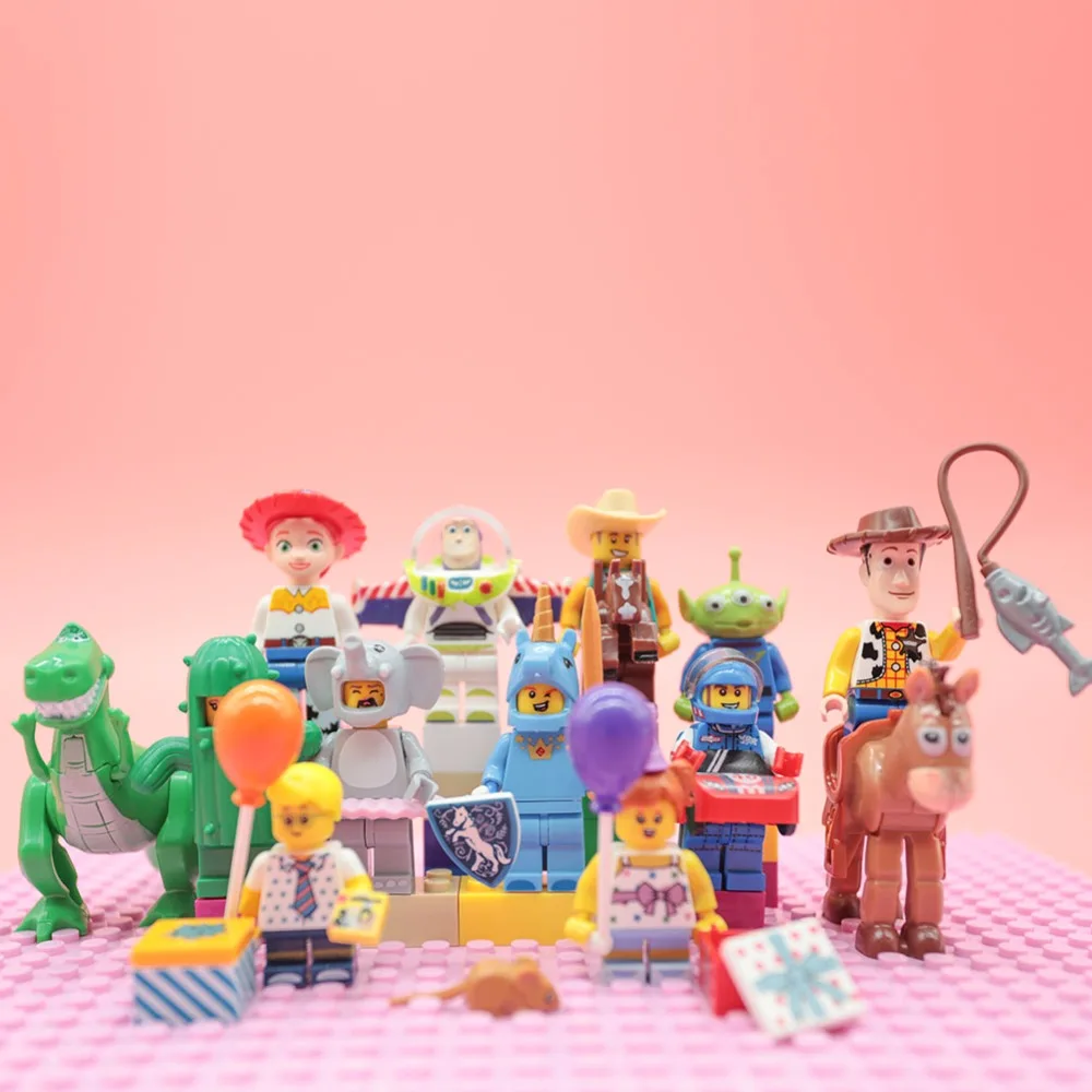 Герои мультфильмов Базз Лайтер Вуди город серии Legoingly друзья Кирпичи Модель playmobil