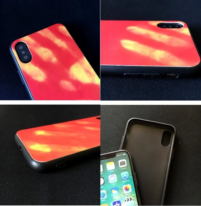 Матовый ПК термосенсор чехол для iPhone 5 5S SE 6 6S 7 8 Plus XR X XS Max 11 Pro Max Тепловая индукция чехол для телефона Fundas