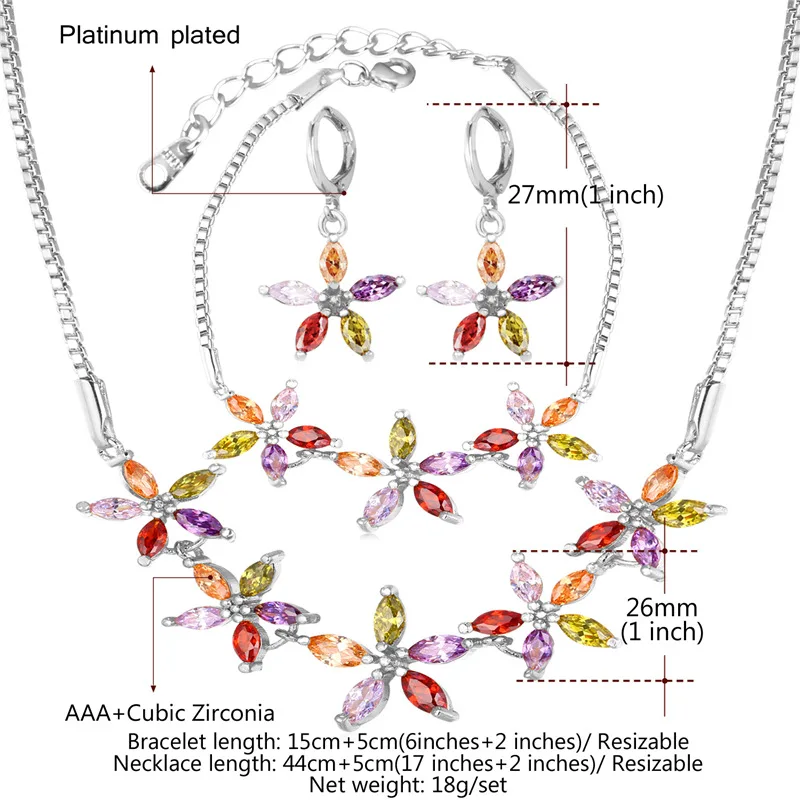 

Kpop Necklaces Bracelets Earrings Set For Women yellow Gold Color AAA+ Cubic Zircon High Quality Fashion Jewelry Sets NHE077