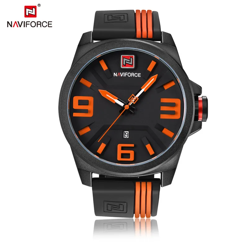 NAVIFORCE часы для мужчин спортивные кварцевые часы Красочные Модные Повседневные часы четко видеть аналоговые Мужские часы Relogio Masculino 9098 - Цвет: NA909802